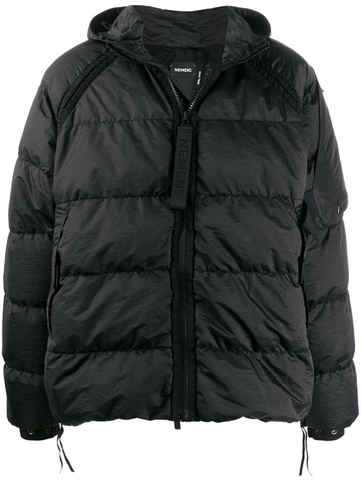 Nemen Quilted Hooded Jacket - Black