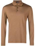 Lardini Longsleeved Polo Shirt - Brown