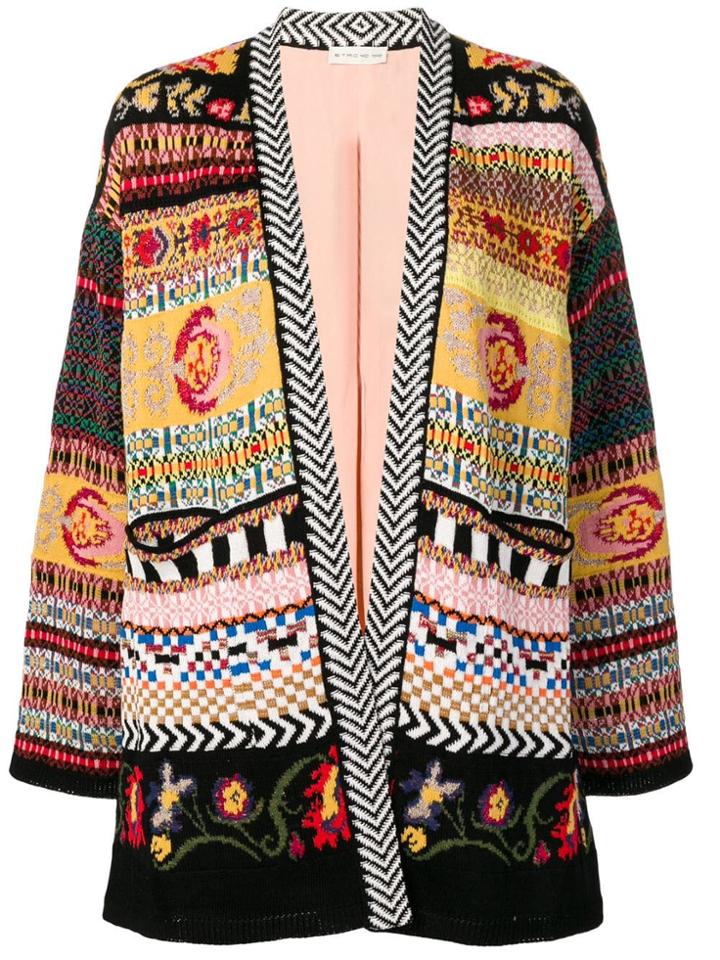 Etro Multi-pattern Cardigan - Black