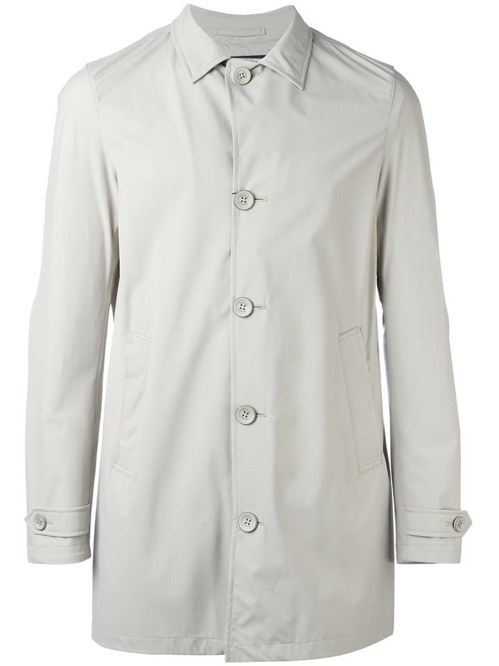 Herno Classic Buttoned Coat, Men's, Size: 50, Nude/neutrals, Polyamide