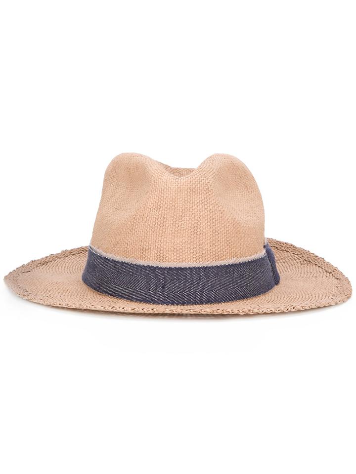 Eleventy Woven Bowler Hat, Men's, Size: 59, Nude/neutrals, Paper/cotton