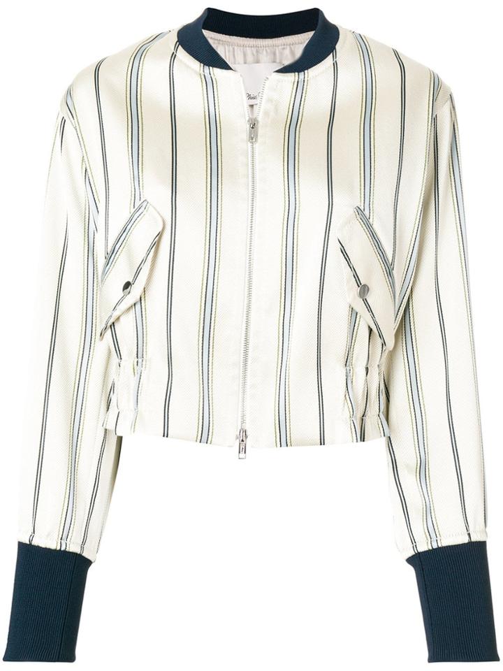 3.1 Phillip Lim Striped Bomber Jacket - Neutrals