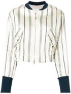 3.1 Phillip Lim Striped Bomber Jacket - Neutrals