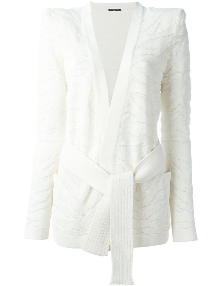 Balmain Zebra Pattern Cardi-blazer