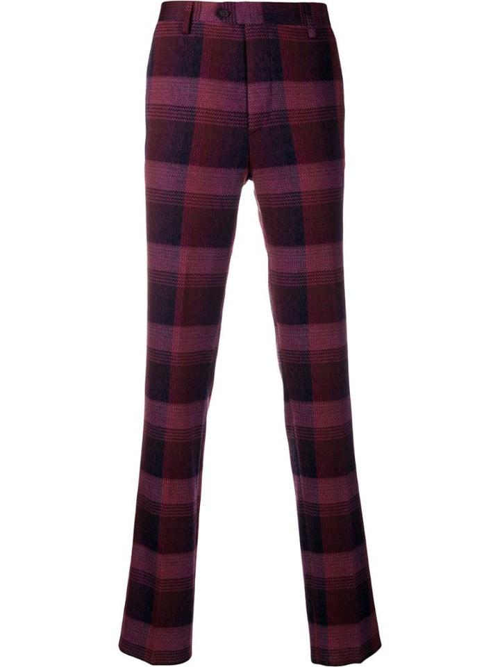 Missoni Checked Slim-fit Trousers - Purple