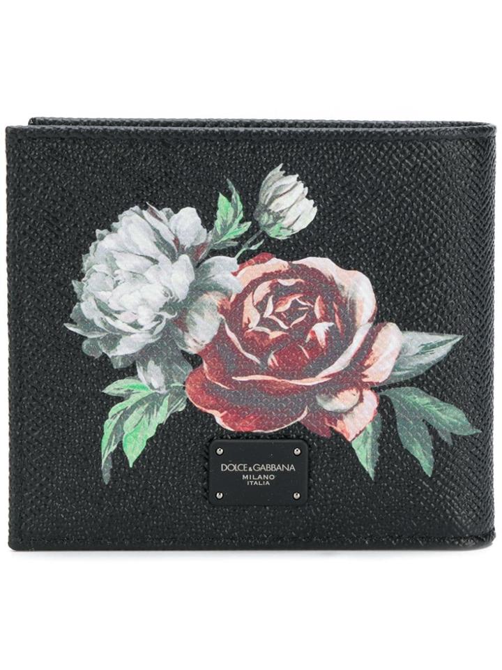 Dolce & Gabbana Dauphine Printed Wallet - Black