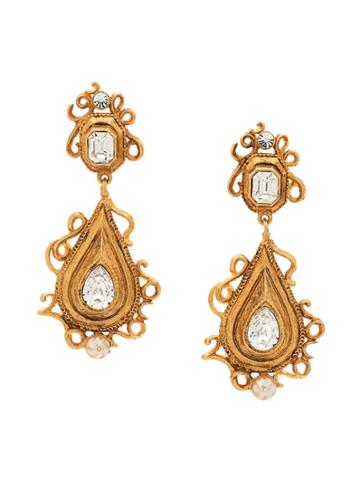 Christian Lacroix Vintage Baroque Earrings - Gold