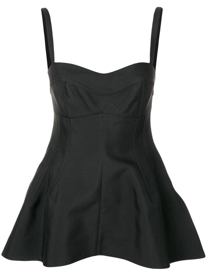 Jil Sander Structured Bustier Top - Black