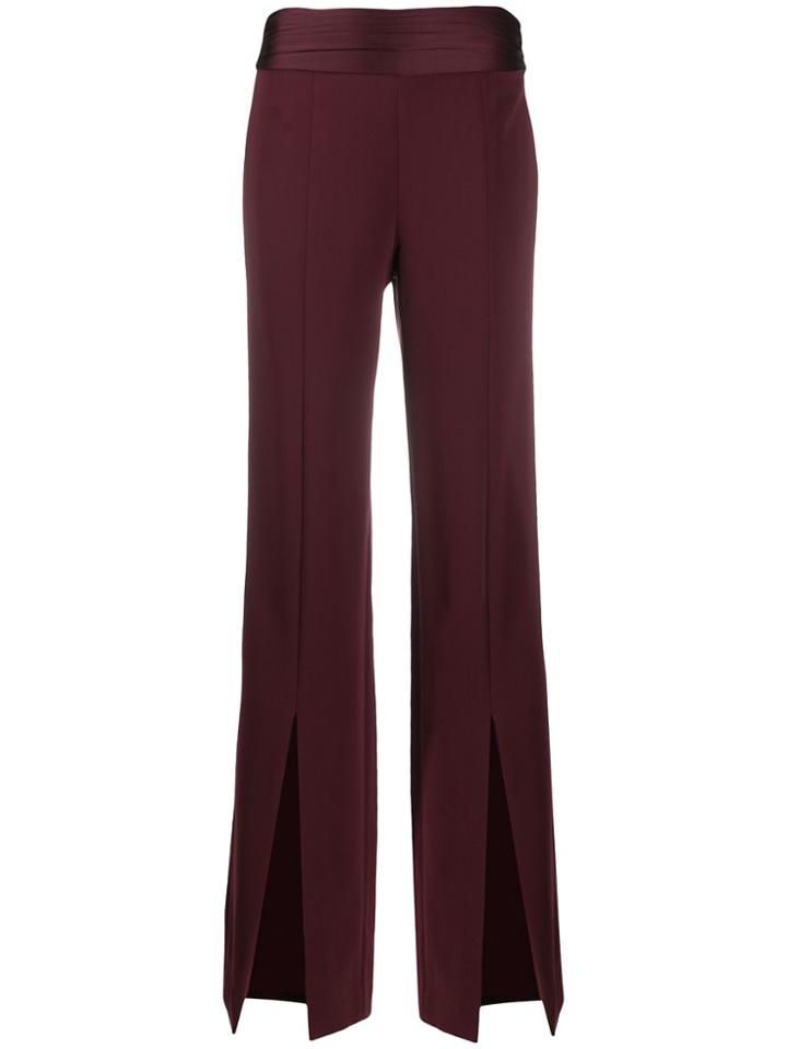 Jonathan Simkhai Front Slit Flared Trousers