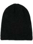 Kijima Takayuki Rib Knit Beanie Hat - Black