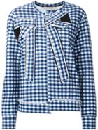 Marc Jacobs Asymmetric Bow Detail Blouse, Women's, Size: Medium, Blue, Cotton