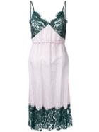 Mm6 Maison Margiela - Panel Dress - Women - Polyamide - 42, Pink/purple, Polyamide