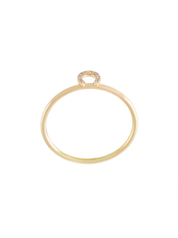 Loquet 'horseshoe' Ring - Metallic