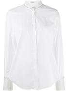 Brunello Cucinelli Band Collar Shirt - White