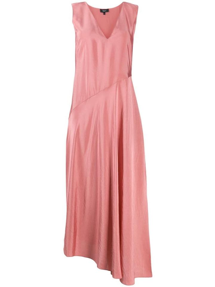 Theory V Nk Draped Asym Dress - Pink