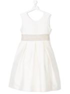 La Stupenderia Belted Midi Full Dress - White