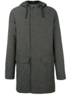 A.p.c. Hooded Raincoat, Men's, Size: Large, Green, Cotton/polyester/viscose/virgin Wool