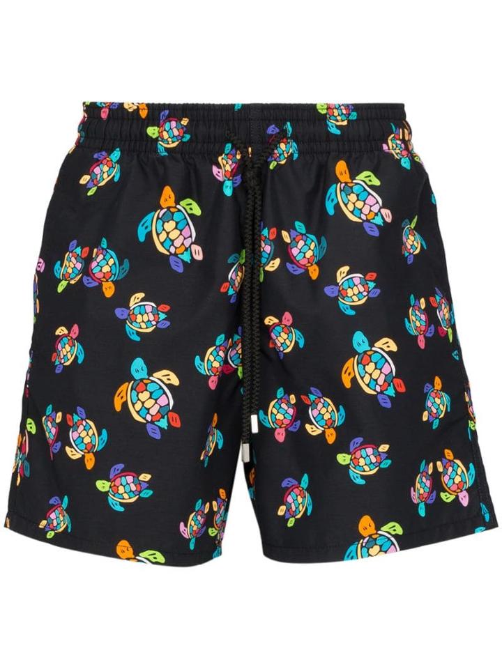 Vilebrequin Moorea Turtle Print Swim Shorts - Black