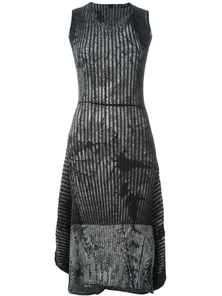 Issey Miyake Printed Pleated Dress