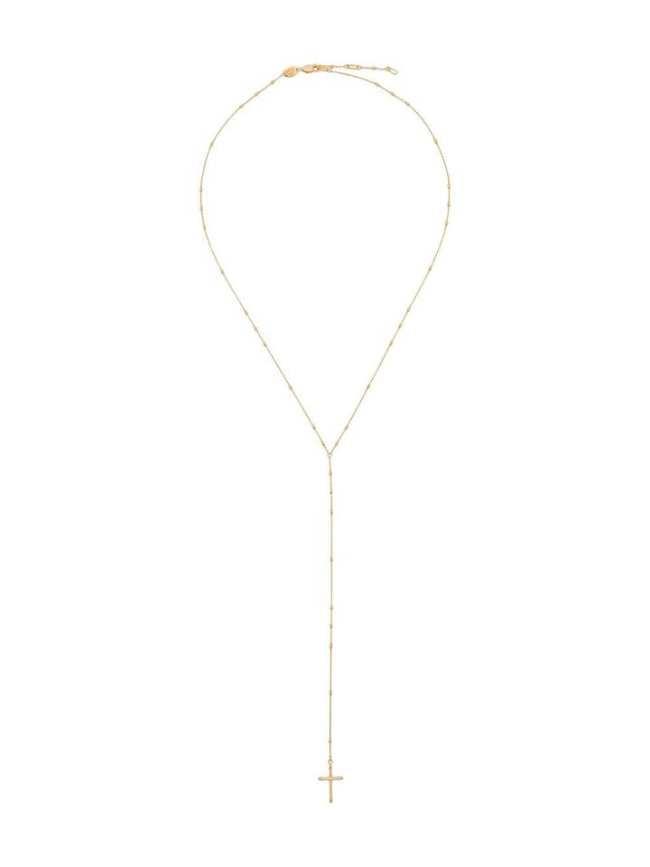 Northskull Cross Lariat Necklace - Gold