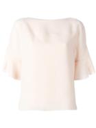 See By Chloé Flared Sleeves Blouse, Women's, Size: 40, Nude/neutrals, Polyester/viscose