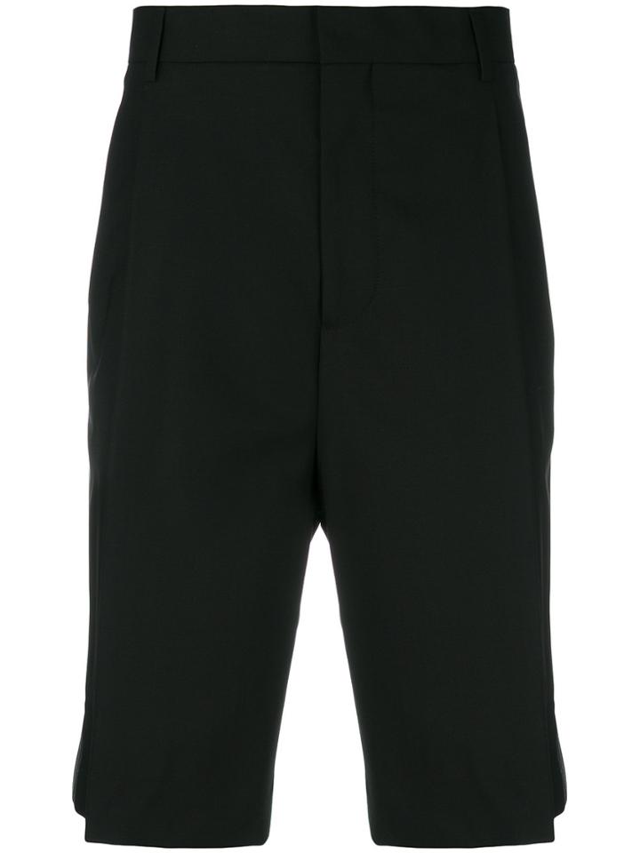 Les Hommes Tuxedo Bermuda Shorts - Black