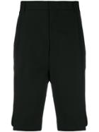 Les Hommes Tuxedo Bermuda Shorts - Black