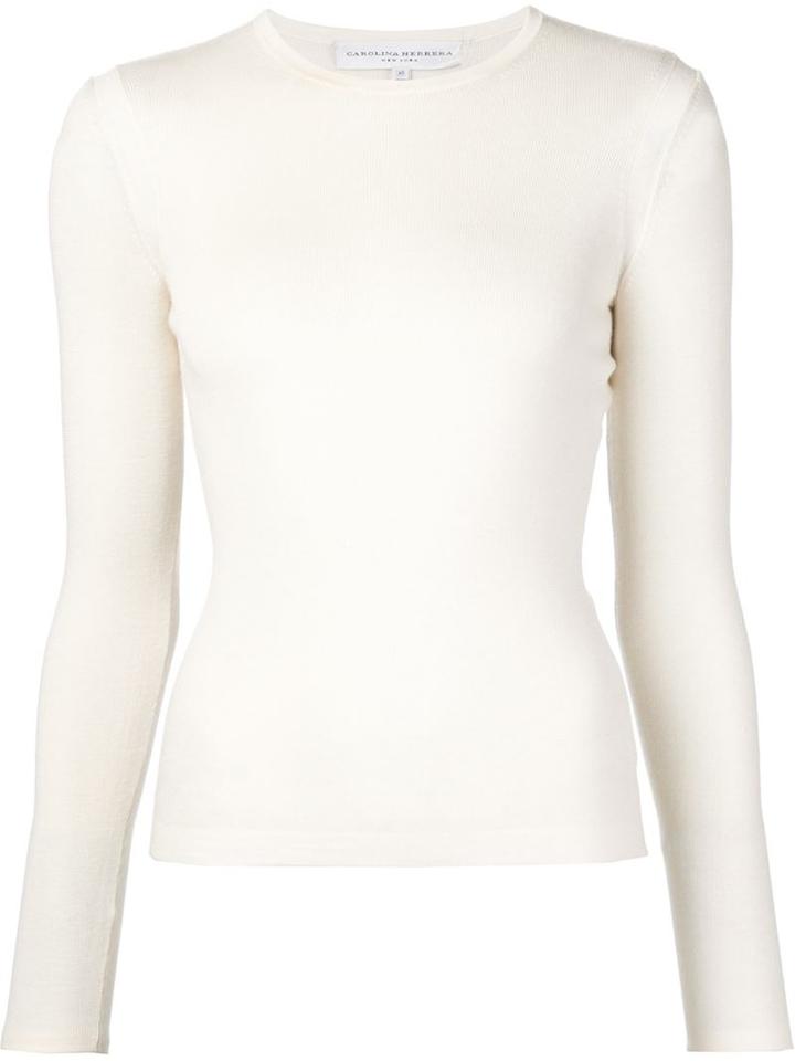 Carolina Herrera Fine Knit Sweater, Women's, Size: Xs, Nude/neutrals, Silk/cashmere