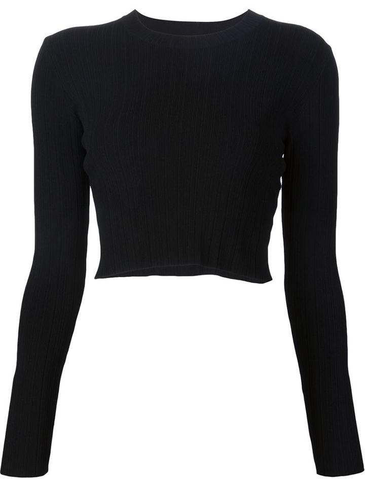 Proenza Schouler Cropped Jumper, Women's, Size: S, Black, Viscose/polyester