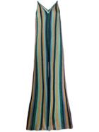 M Missoni Lurex Knit Striped Jumpsuit - Green