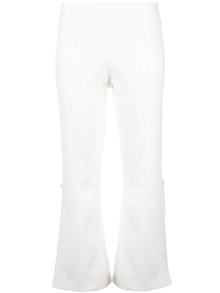 Alexis Larenz Cropped Flared Trousers - White