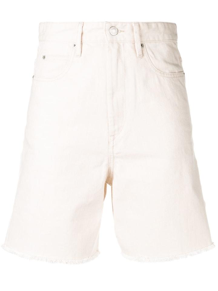 Isabel Marant Étoile Ciny Frayed Denim Shorts - White