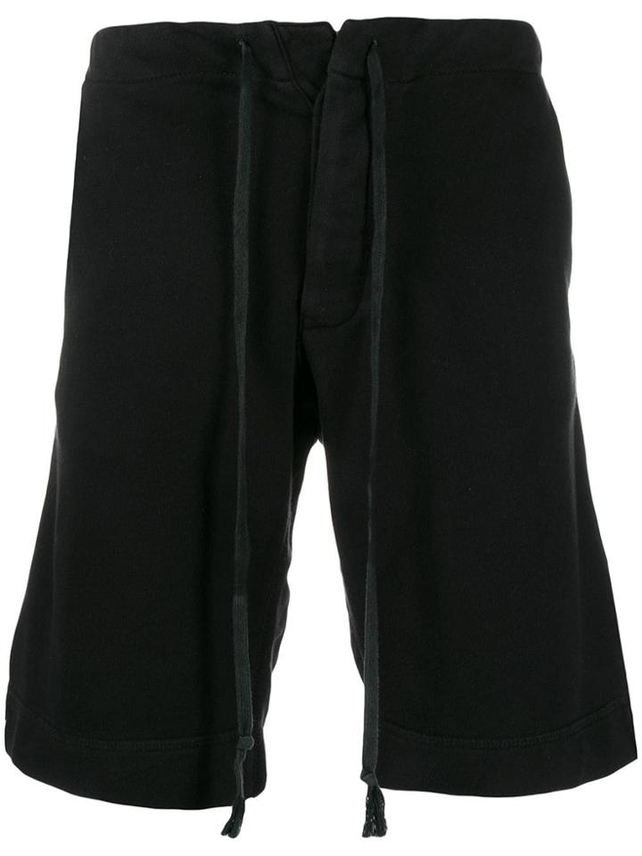 Greg Lauren Side Stripe Track Shorts - Black