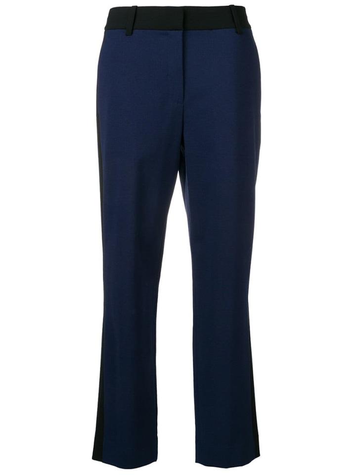 Dvf Diane Von Furstenberg Stripe Trim Trousers - Blue