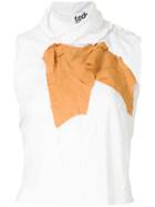 Kotohayokozawa Creased Effect Tank Top - White