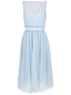 Gloria Coelho Tulle Midi Dress - Blue