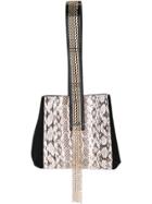 Lanvin Embellished Python Wristlet Bag - Black