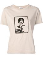 Saint Laurent Graphic Print T-shirt - Neutrals