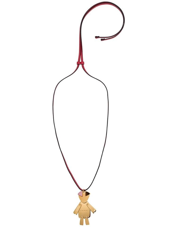 Marni Articulated Figure Necklace - Red