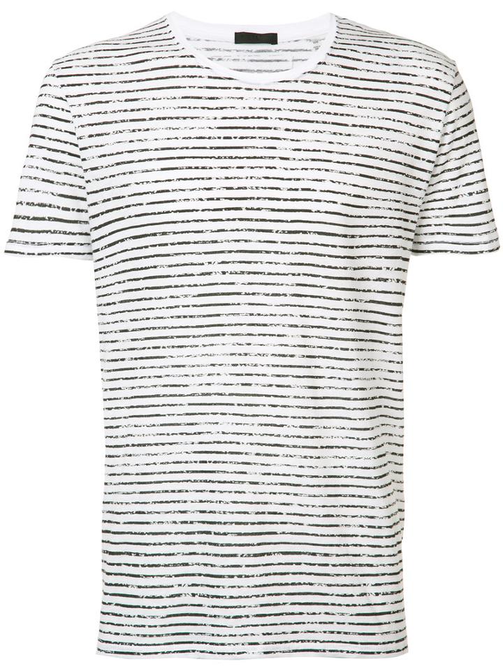 Atm Anthony Thomas Melillo Striped T-shirt, Men's, Size: Large, White, Cotton