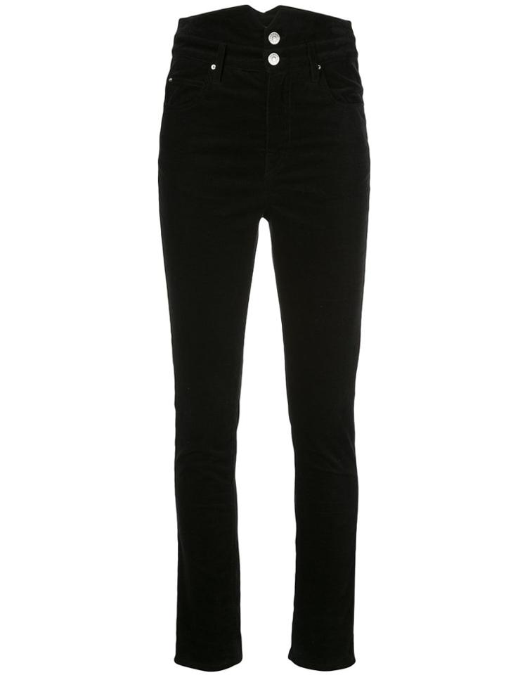 Isabel Marant Corduroy High-waisted Trousers - Black