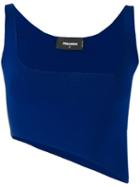 Dsquared2 Asymmetric Cropped Top - Blue