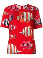 Dolce & Gabbana Tropical Fish Print Top - Red