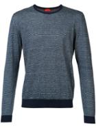 Isaia - Crew Neck Jumper - Men - Cotton/linen/flax - Xxl, Blue, Cotton/linen/flax