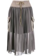 Chloé Cargo Pockets Midi Skirt - Grey