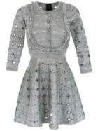 Andrea Bogosian Knitted Apliqué Dress - Grey