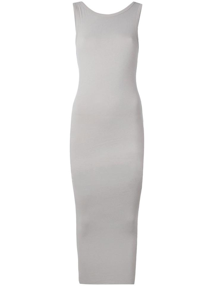 James Perse - Open Back Dress - Women - Cotton/spandex/elastane - 0, Grey, Cotton/spandex/elastane