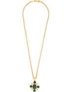 Chanel Pre-owned Stone Logo Long Necklace - Metallic