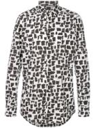Dolce & Gabbana Abstract Print Gold Fit Shirt - White