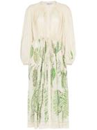 Three Graces Zandra Rhodes Julienne Embroidered Maxi Dress - Green